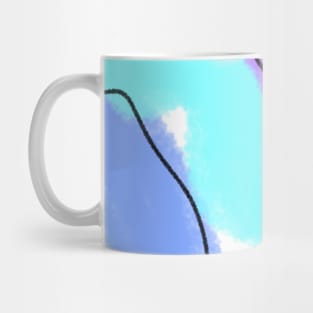 Orange blue purple watercolor art Mug